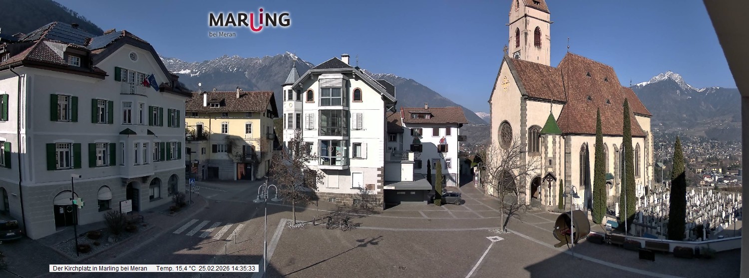 Archiv Foto Webcam Pfarrkirche Maria Himmelfahrt Marling