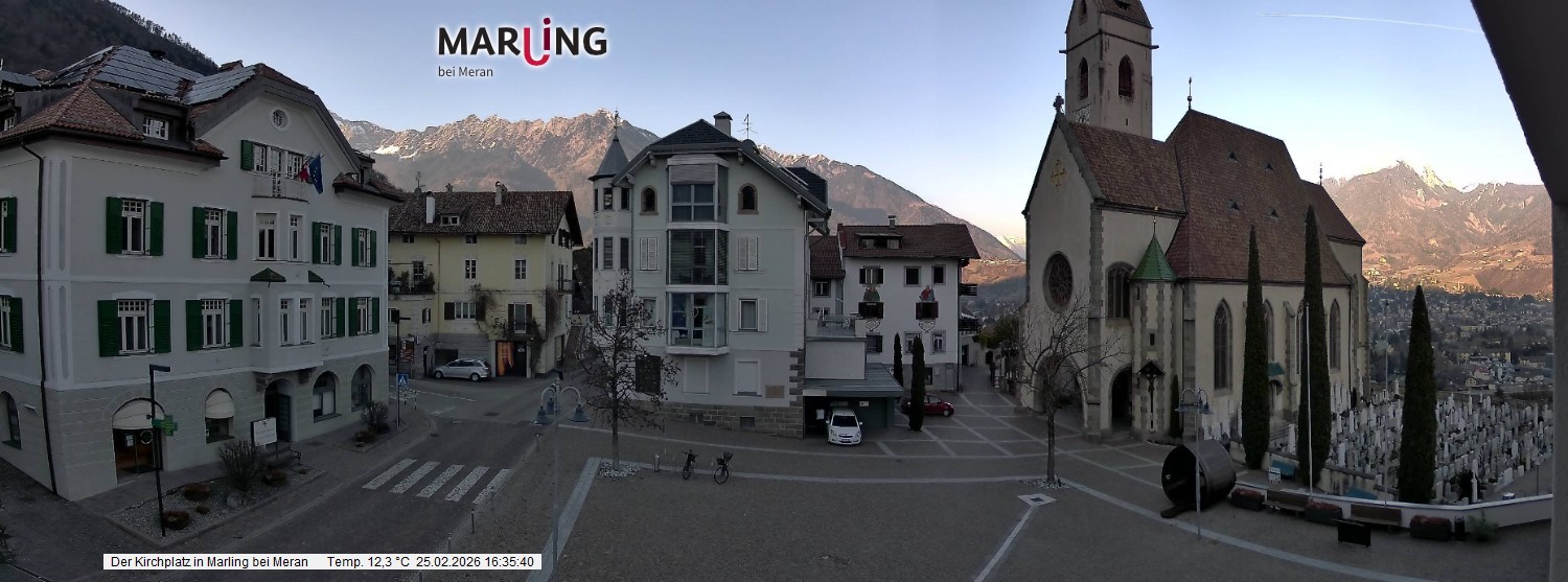 Archiv Foto Webcam Pfarrkirche Maria Himmelfahrt Marling