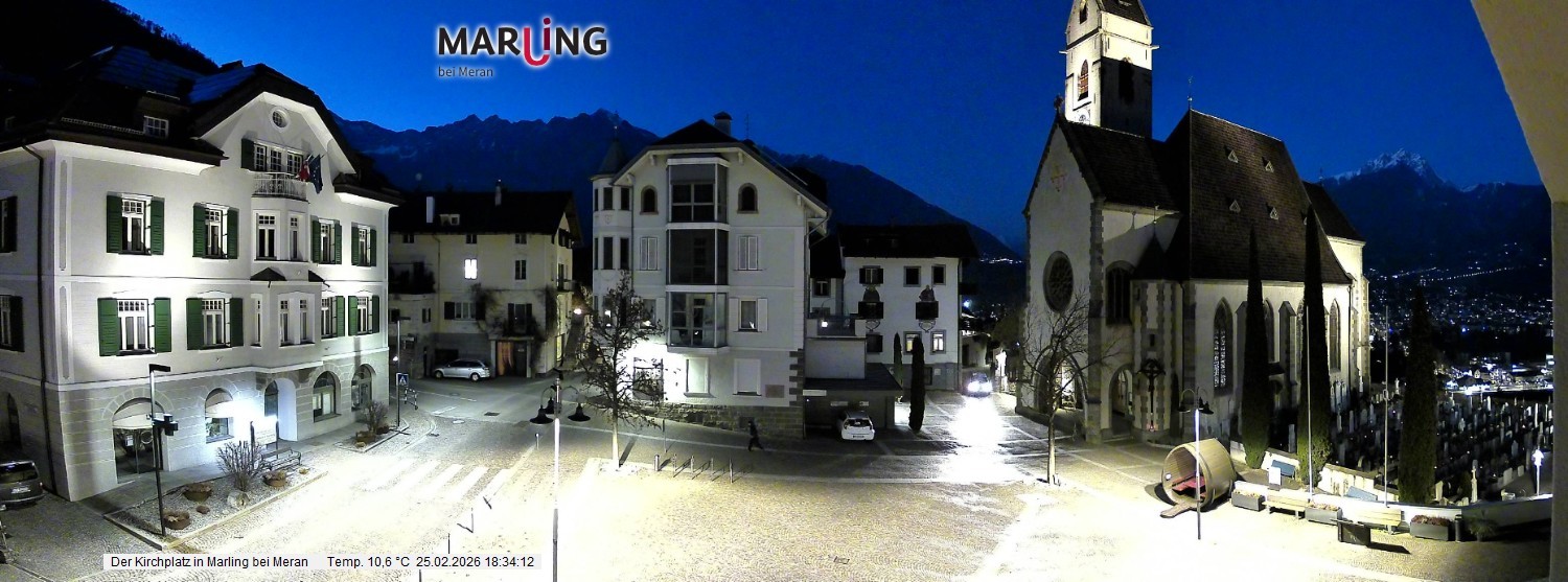 Archiv Foto Webcam Pfarrkirche Maria Himmelfahrt Marling