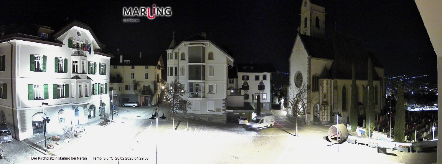 Archived image Webcam Marling - Piazza Chiesa