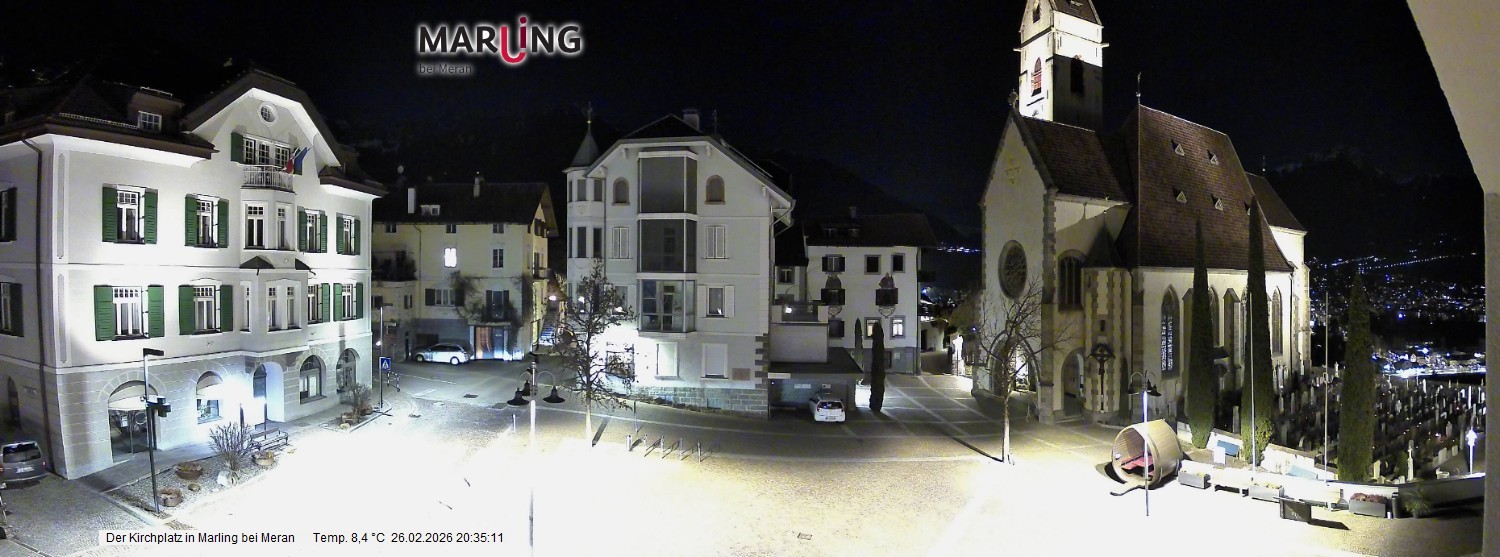 Archived image Webcam Marling - Piazza Chiesa