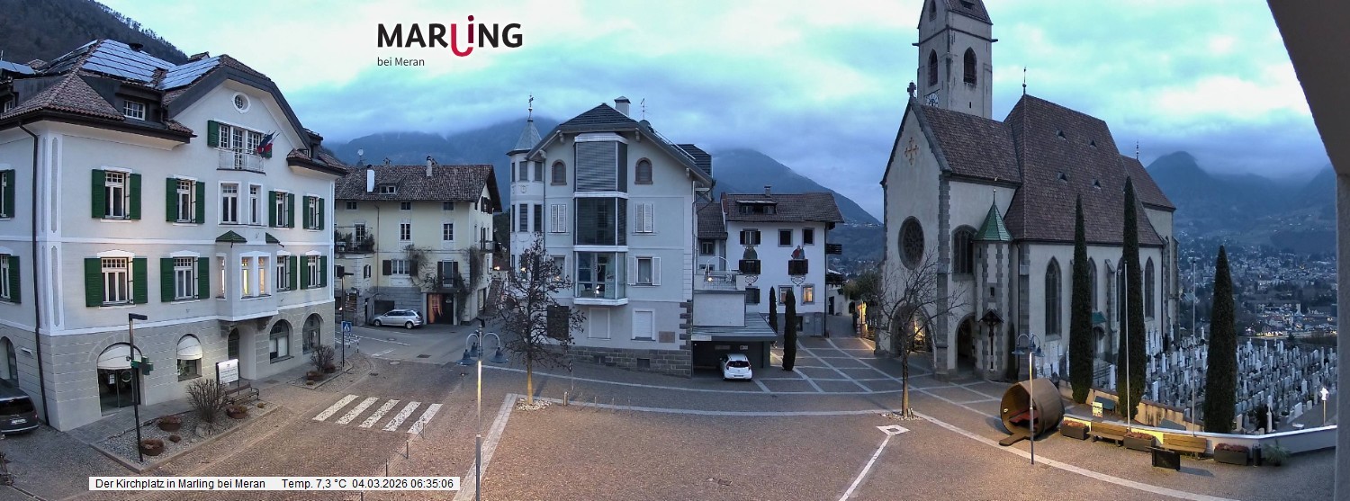 Archiv Foto Webcam Pfarrkirche Maria Himmelfahrt Marling