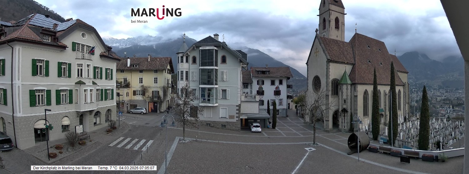 Archiv Foto Webcam Pfarrkirche Maria Himmelfahrt Marling