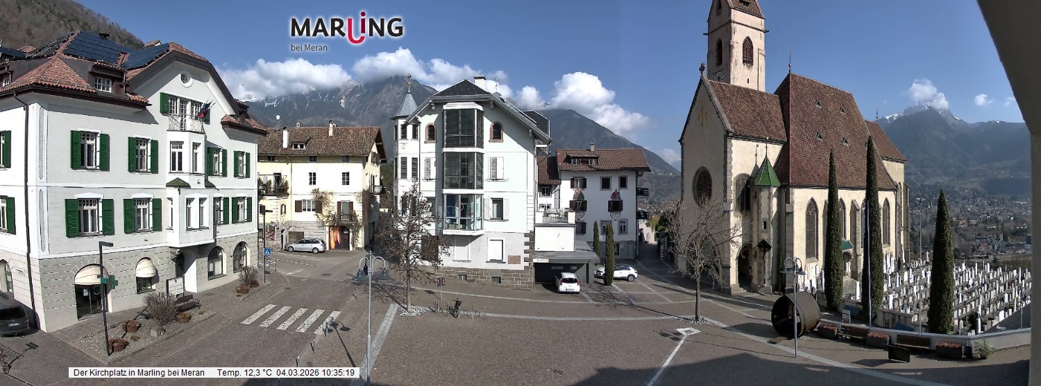 Archiv Foto Webcam Pfarrkirche Maria Himmelfahrt Marling