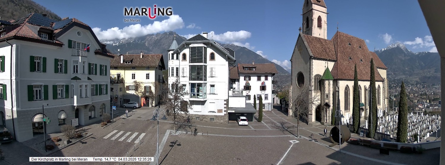 Archiv Foto Webcam Pfarrkirche Maria Himmelfahrt Marling