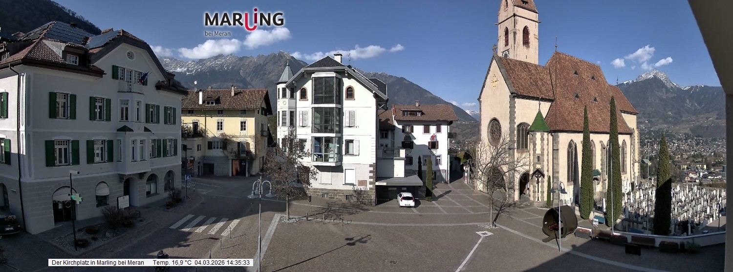 Archiv Foto Webcam Pfarrkirche Maria Himmelfahrt Marling