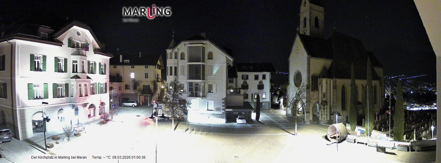 Archived image Webcam Marling - Piazza Chiesa