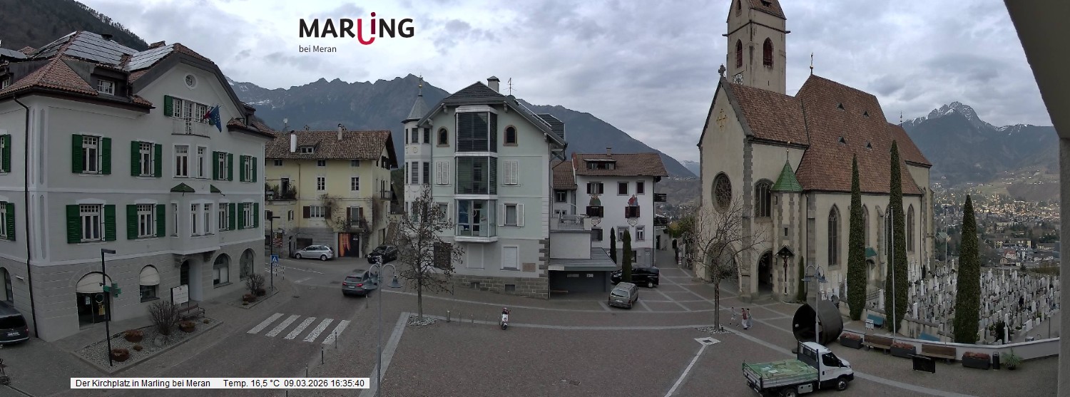 Archiv Foto Webcam Pfarrkirche Maria Himmelfahrt Marling