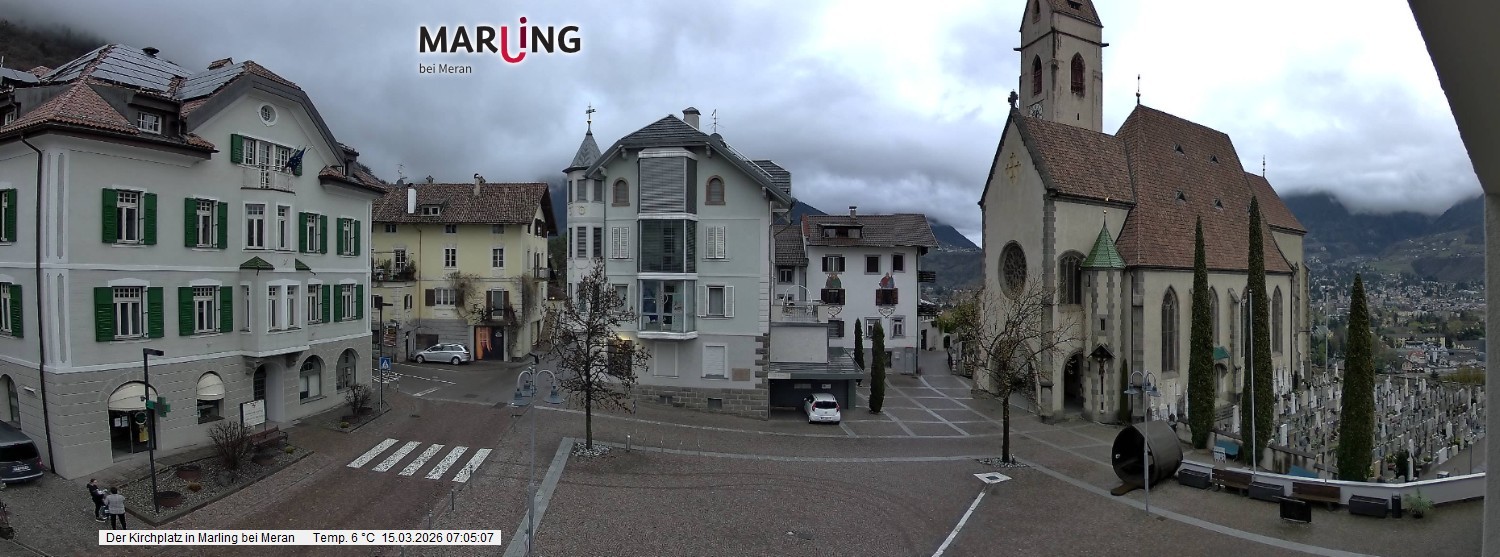 Archiv Foto Webcam Pfarrkirche Maria Himmelfahrt Marling