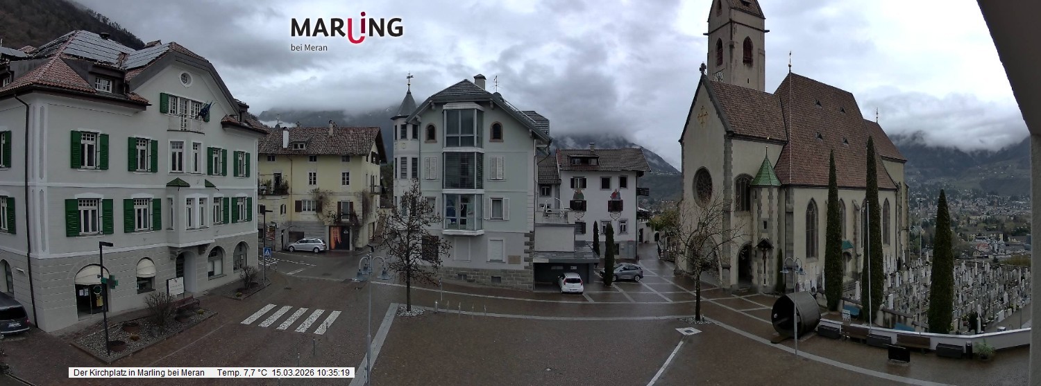 Archiv Foto Webcam Pfarrkirche Maria Himmelfahrt Marling