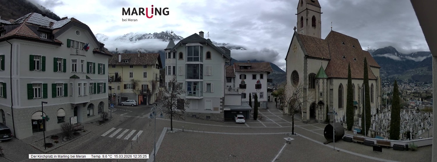 Archiv Foto Webcam Pfarrkirche Maria Himmelfahrt Marling