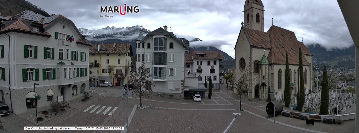 Archiv Foto Webcam Pfarrkirche Maria Himmelfahrt Marling