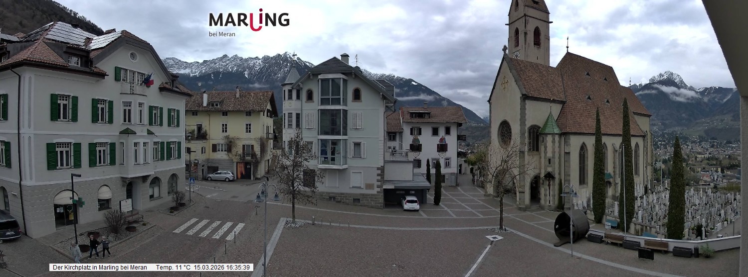 Archiv Foto Webcam Pfarrkirche Maria Himmelfahrt Marling