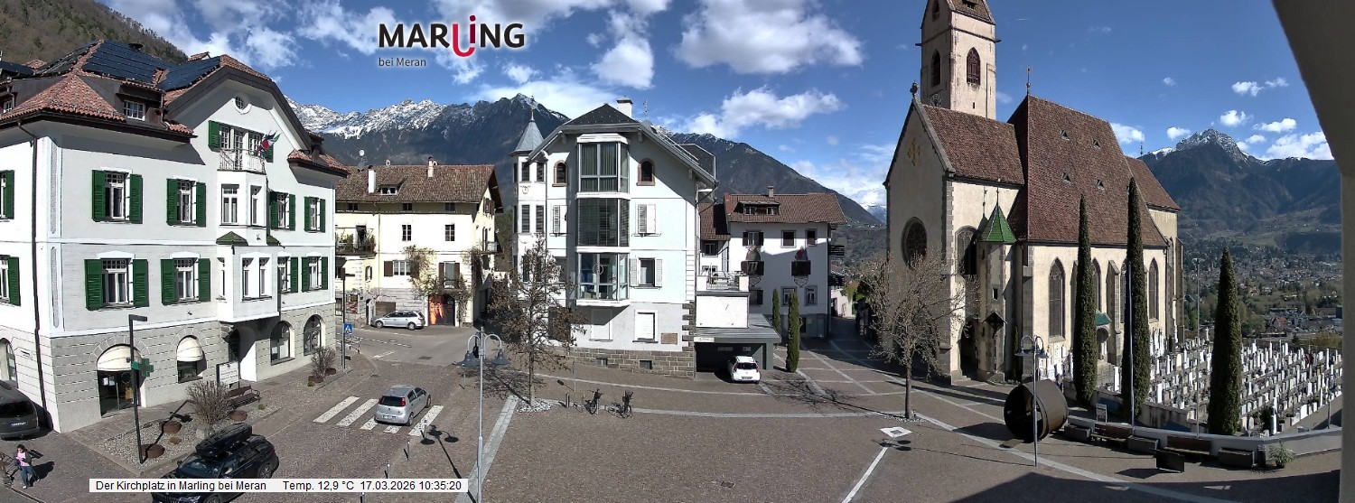 Archiv Foto Webcam Pfarrkirche Maria Himmelfahrt Marling