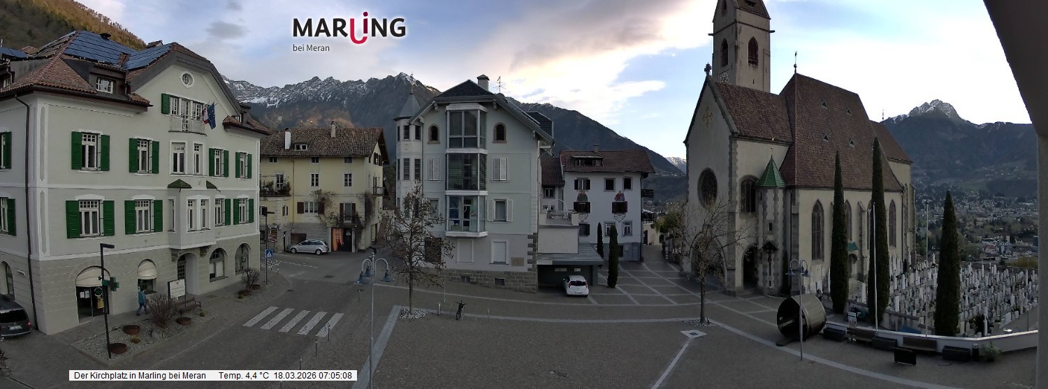 Archiv Foto Webcam Pfarrkirche Maria Himmelfahrt Marling