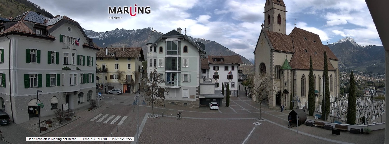Archiv Foto Webcam Pfarrkirche Maria Himmelfahrt Marling