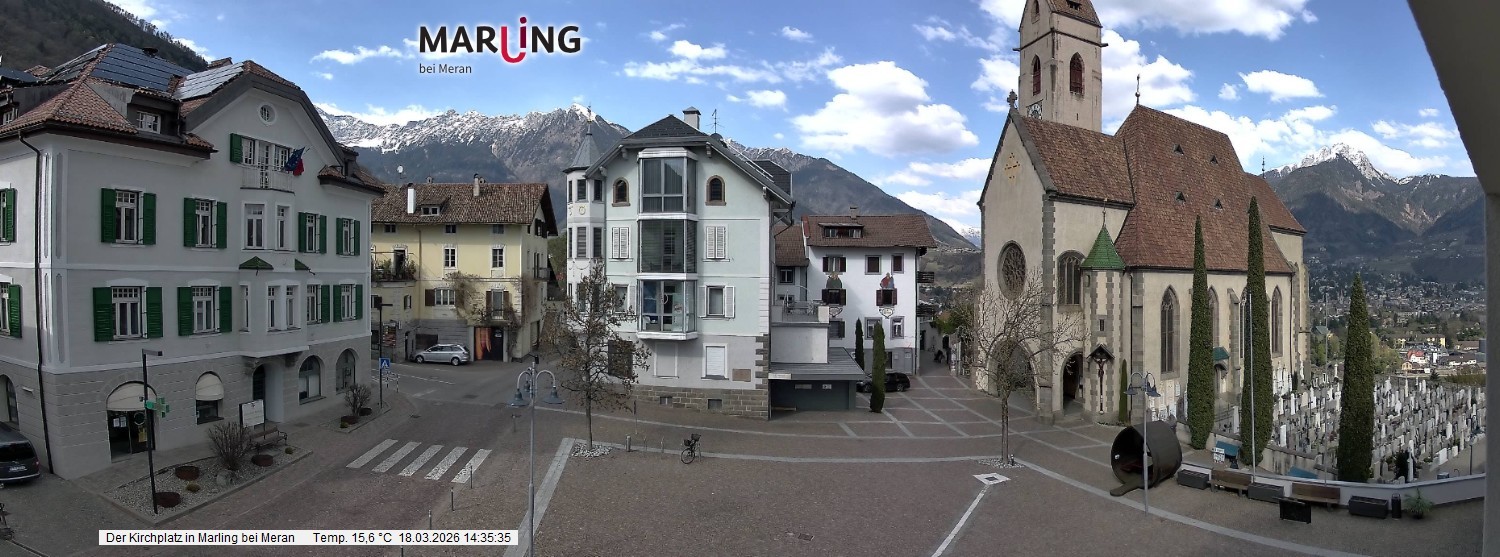 Archiv Foto Webcam Pfarrkirche Maria Himmelfahrt Marling