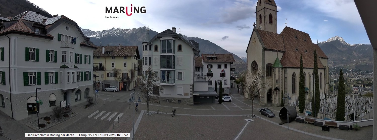 Archiv Foto Webcam Pfarrkirche Maria Himmelfahrt Marling