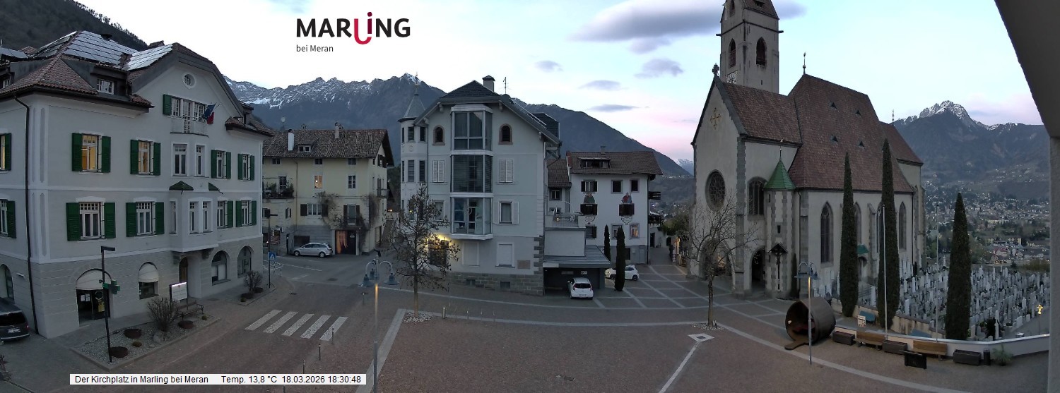 Archiv Foto Webcam Pfarrkirche Maria Himmelfahrt Marling