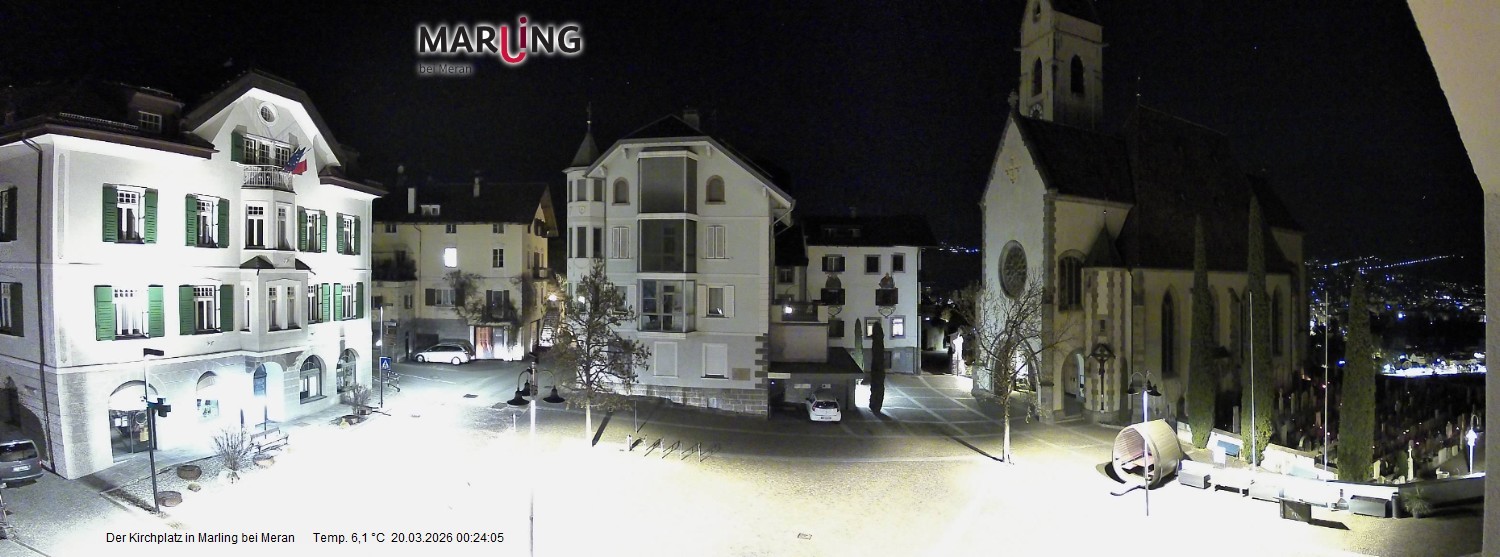 Archived image Webcam Marling - Piazza Chiesa