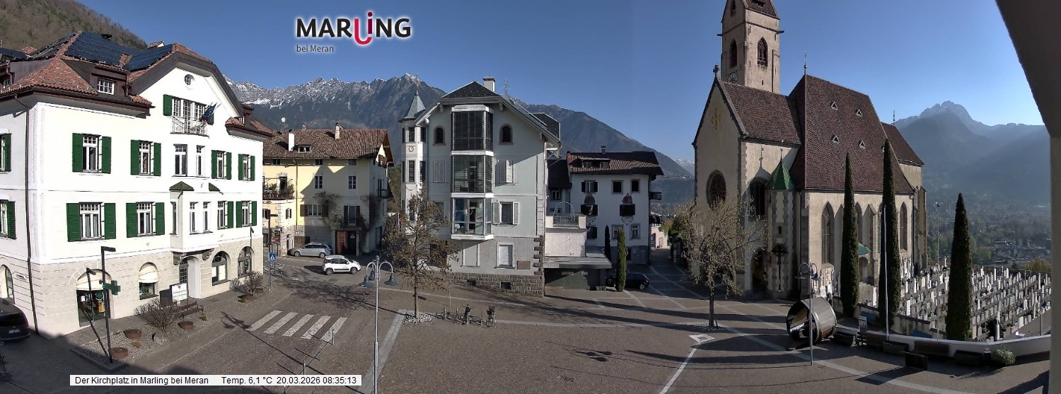 Archiv Foto Webcam Pfarrkirche Maria Himmelfahrt Marling