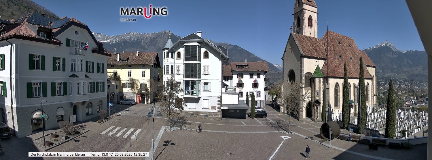 Archiv Foto Webcam Pfarrkirche Maria Himmelfahrt Marling