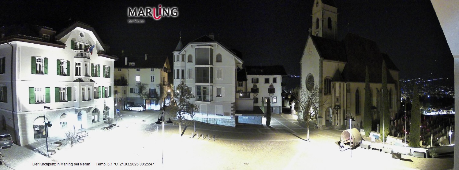Archived image Webcam Marling - Piazza Chiesa
