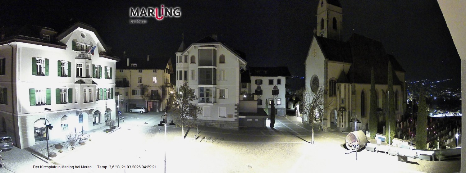 Archived image Webcam Marling - Piazza Chiesa