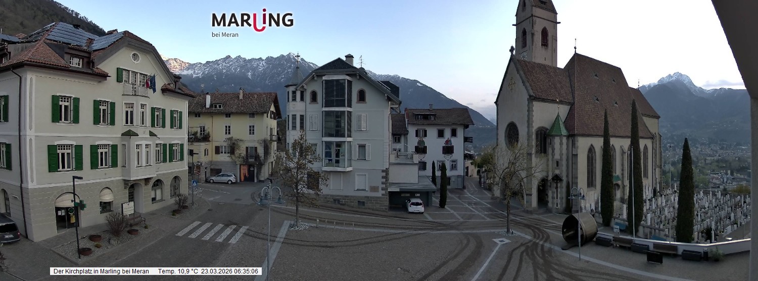 Archiv Foto Webcam Pfarrkirche Maria Himmelfahrt Marling