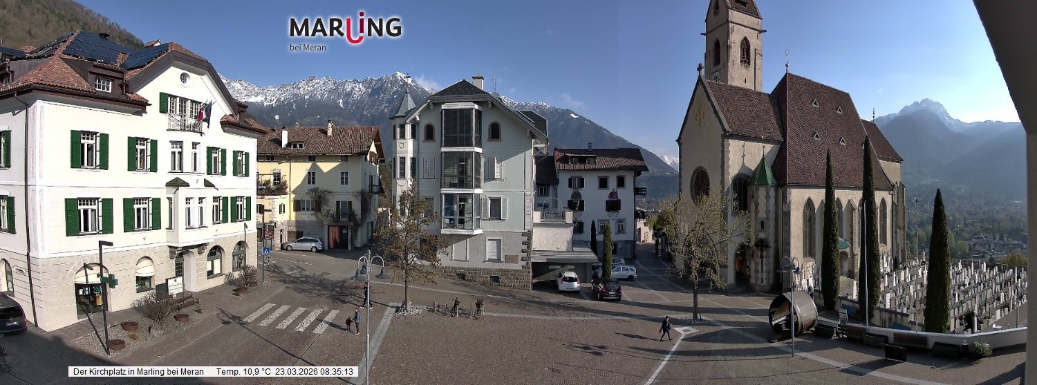 Archiv Foto Webcam Pfarrkirche Maria Himmelfahrt Marling