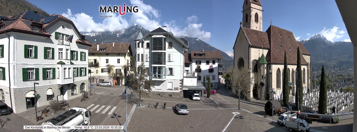 Archiv Foto Webcam Pfarrkirche Maria Himmelfahrt Marling