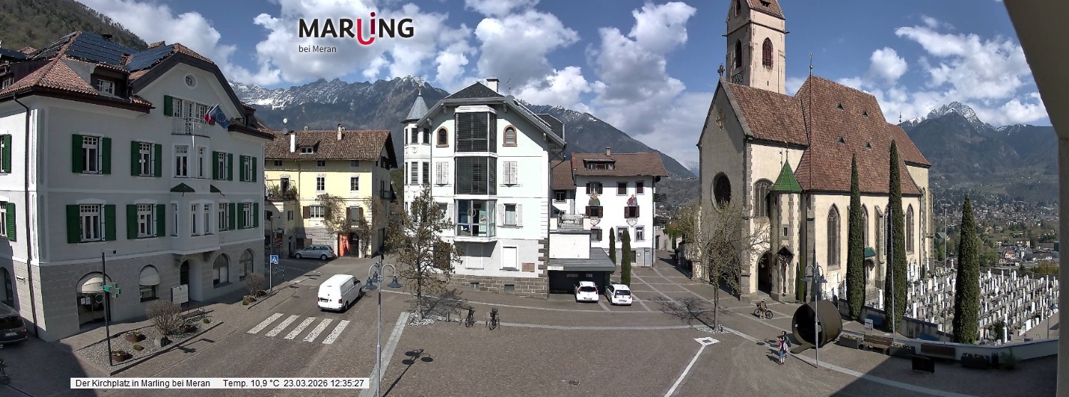 Archiv Foto Webcam Pfarrkirche Maria Himmelfahrt Marling