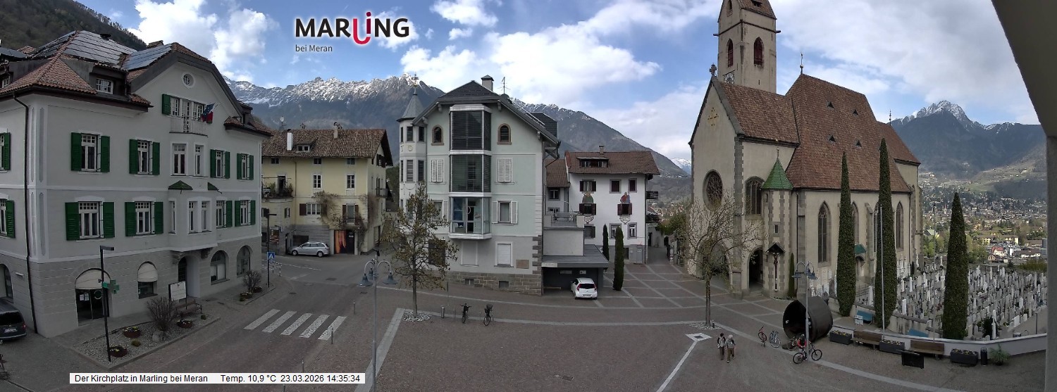 Archiv Foto Webcam Pfarrkirche Maria Himmelfahrt Marling