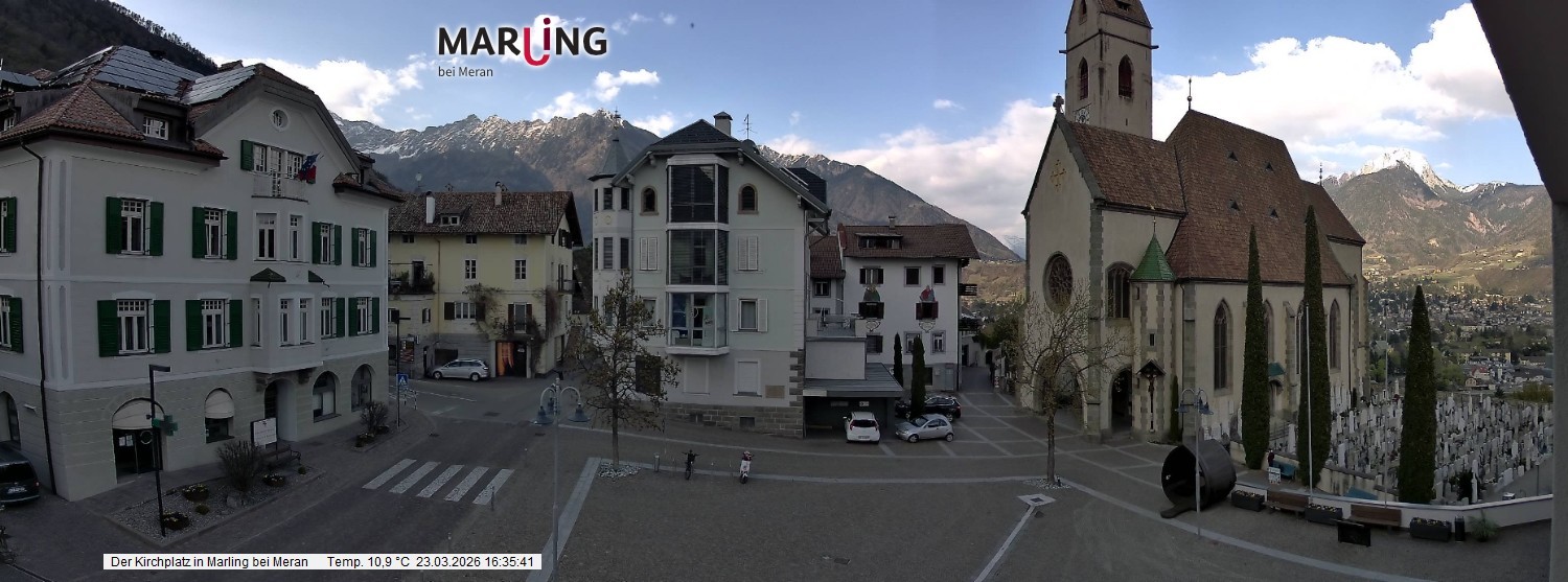 Archiv Foto Webcam Pfarrkirche Maria Himmelfahrt Marling