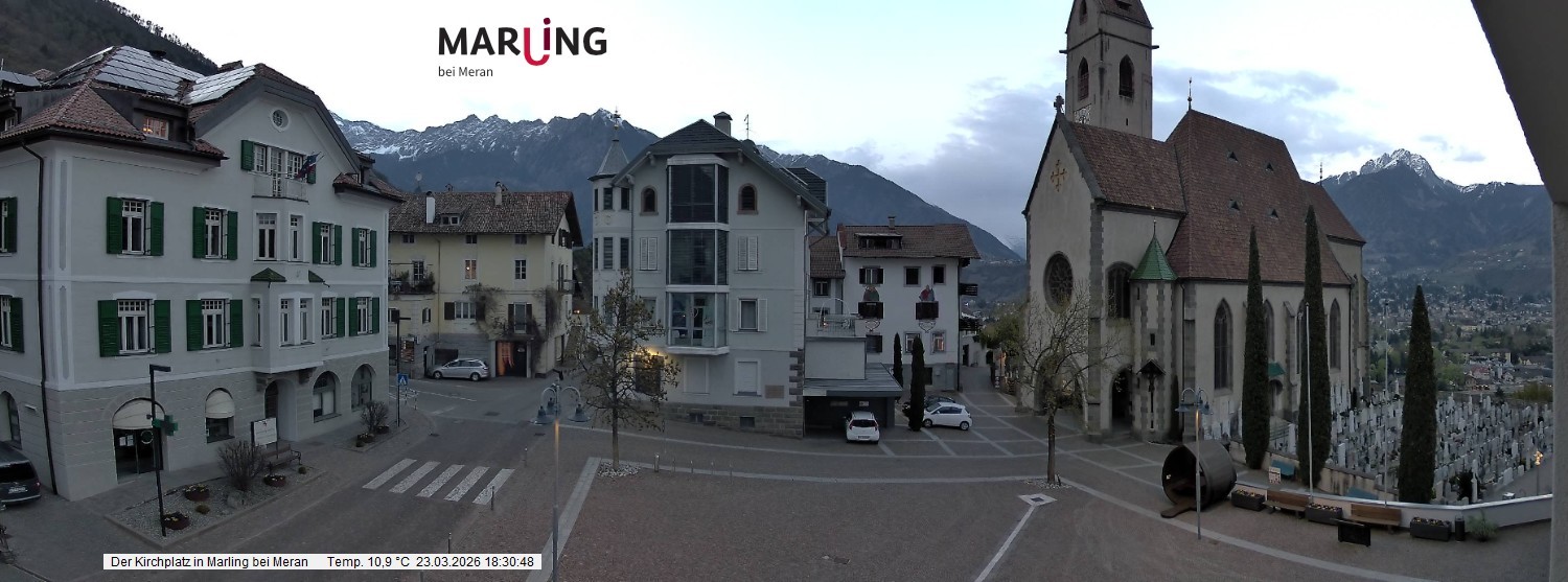 Archiv Foto Webcam Pfarrkirche Maria Himmelfahrt Marling