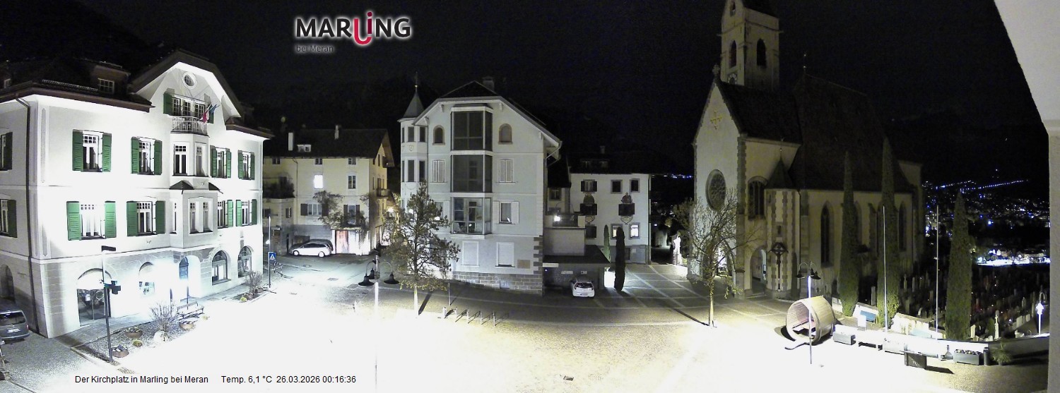 Archiv Foto Webcam Pfarrkirche Maria Himmelfahrt Marling