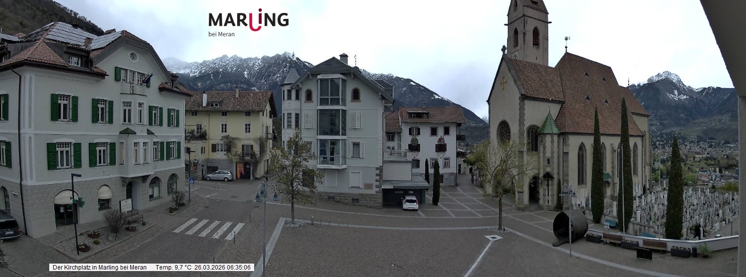 Archiv Foto Webcam Pfarrkirche Maria Himmelfahrt Marling