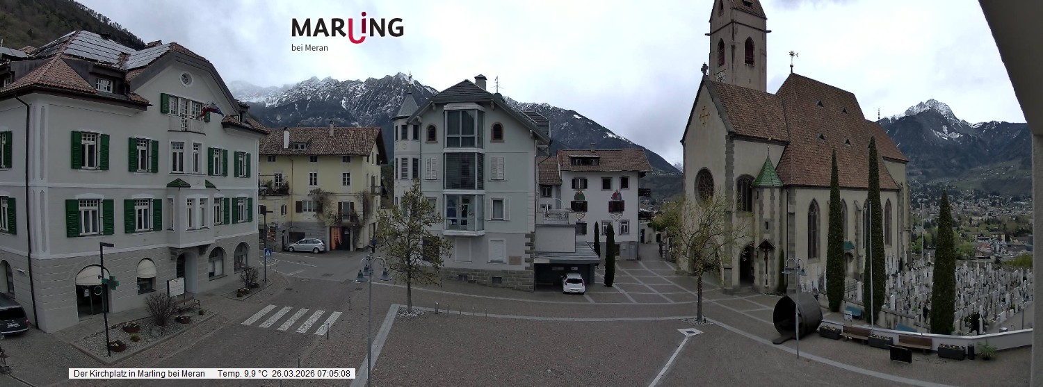 Archiv Foto Webcam Pfarrkirche Maria Himmelfahrt Marling