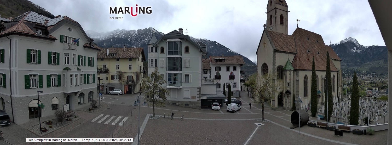 Archiv Foto Webcam Pfarrkirche Maria Himmelfahrt Marling