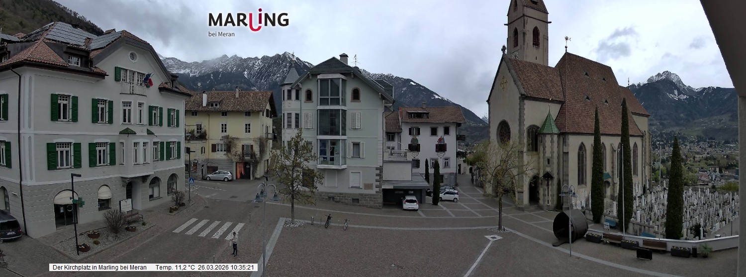 Archiv Foto Webcam Pfarrkirche Maria Himmelfahrt Marling