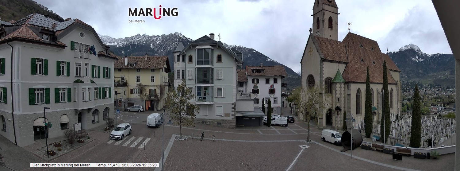 Archiv Foto Webcam Pfarrkirche Maria Himmelfahrt Marling