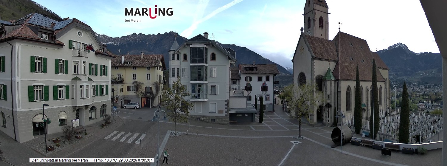 Archiv Foto Webcam Pfarrkirche Maria Himmelfahrt Marling