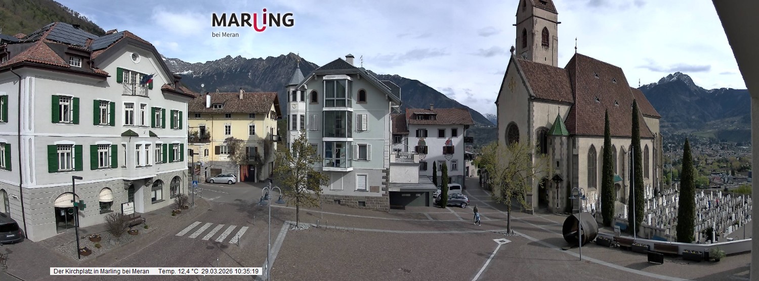 Archiv Foto Webcam Pfarrkirche Maria Himmelfahrt Marling