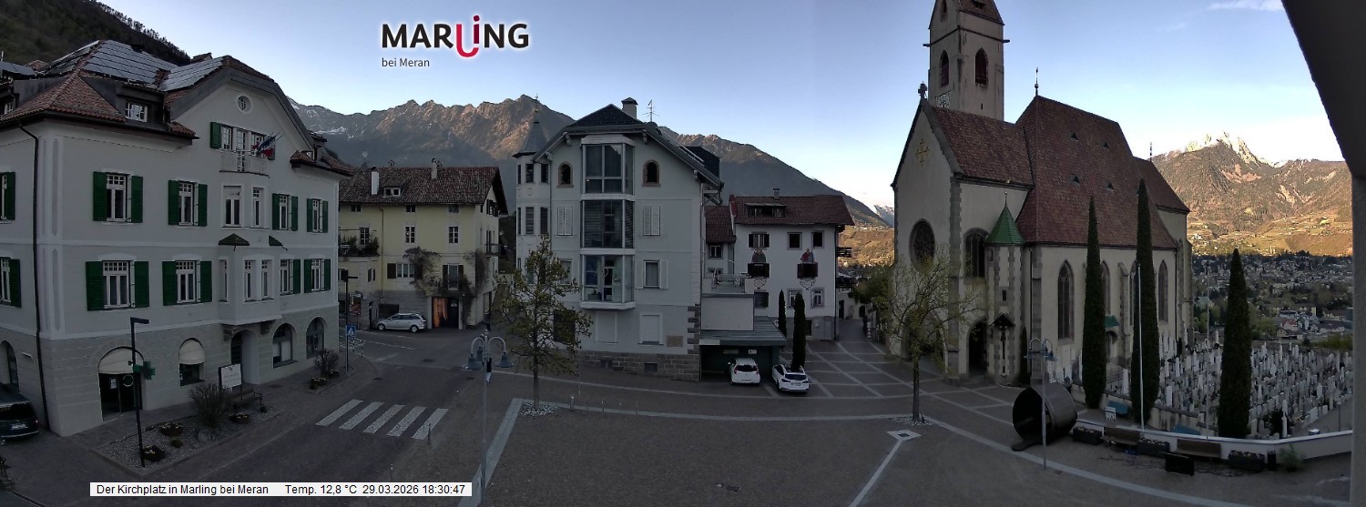 Archiv Foto Webcam Pfarrkirche Maria Himmelfahrt Marling