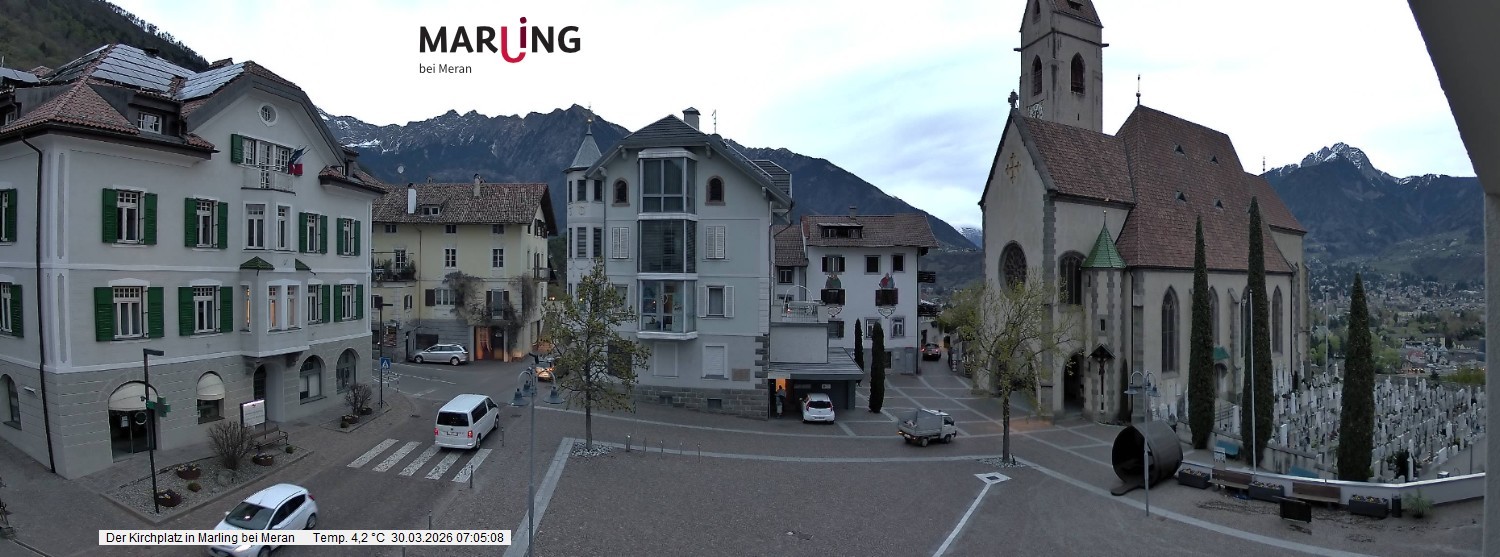 Archiv Foto Webcam Pfarrkirche Maria Himmelfahrt Marling