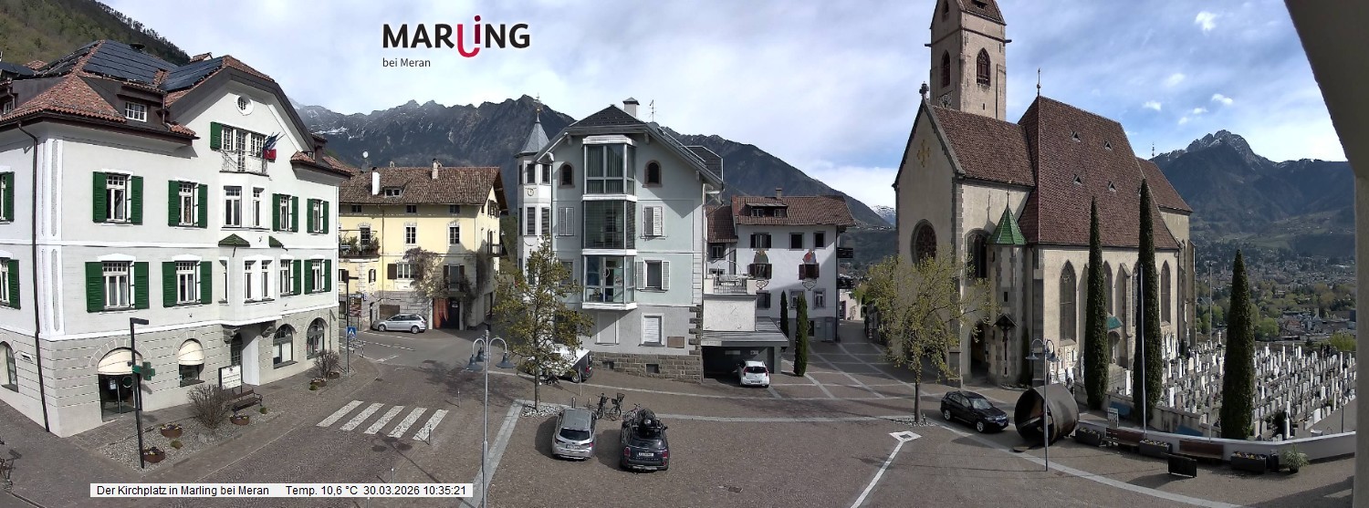 Archiv Foto Webcam Pfarrkirche Maria Himmelfahrt Marling