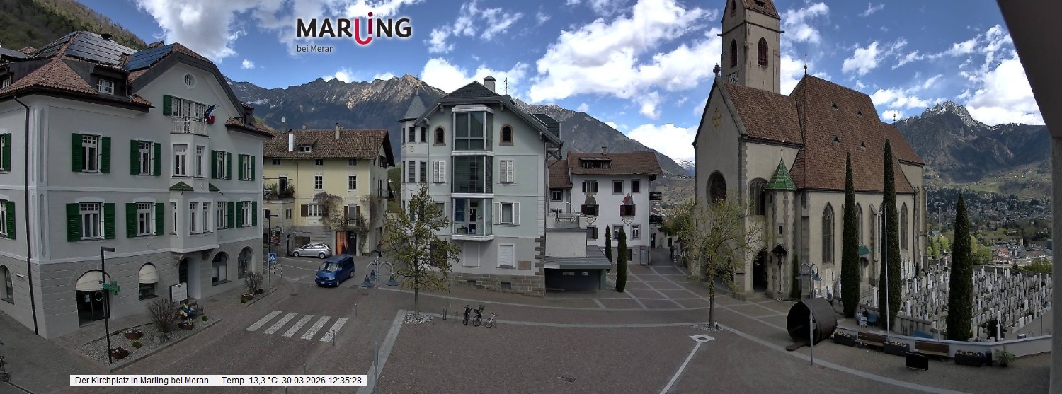 Archiv Foto Webcam Pfarrkirche Maria Himmelfahrt Marling