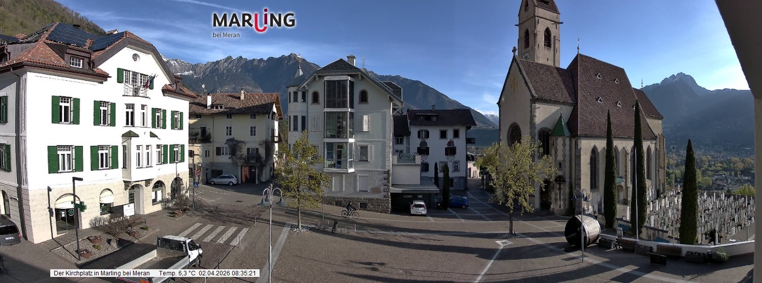 Archiv Foto Webcam Pfarrkirche Maria Himmelfahrt Marling