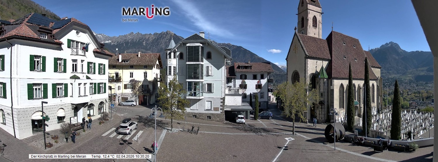 Archiv Foto Webcam Pfarrkirche Maria Himmelfahrt Marling