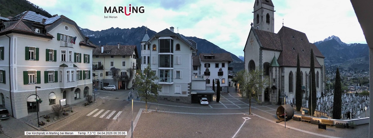 Archiv Foto Webcam Pfarrkirche Maria Himmelfahrt Marling